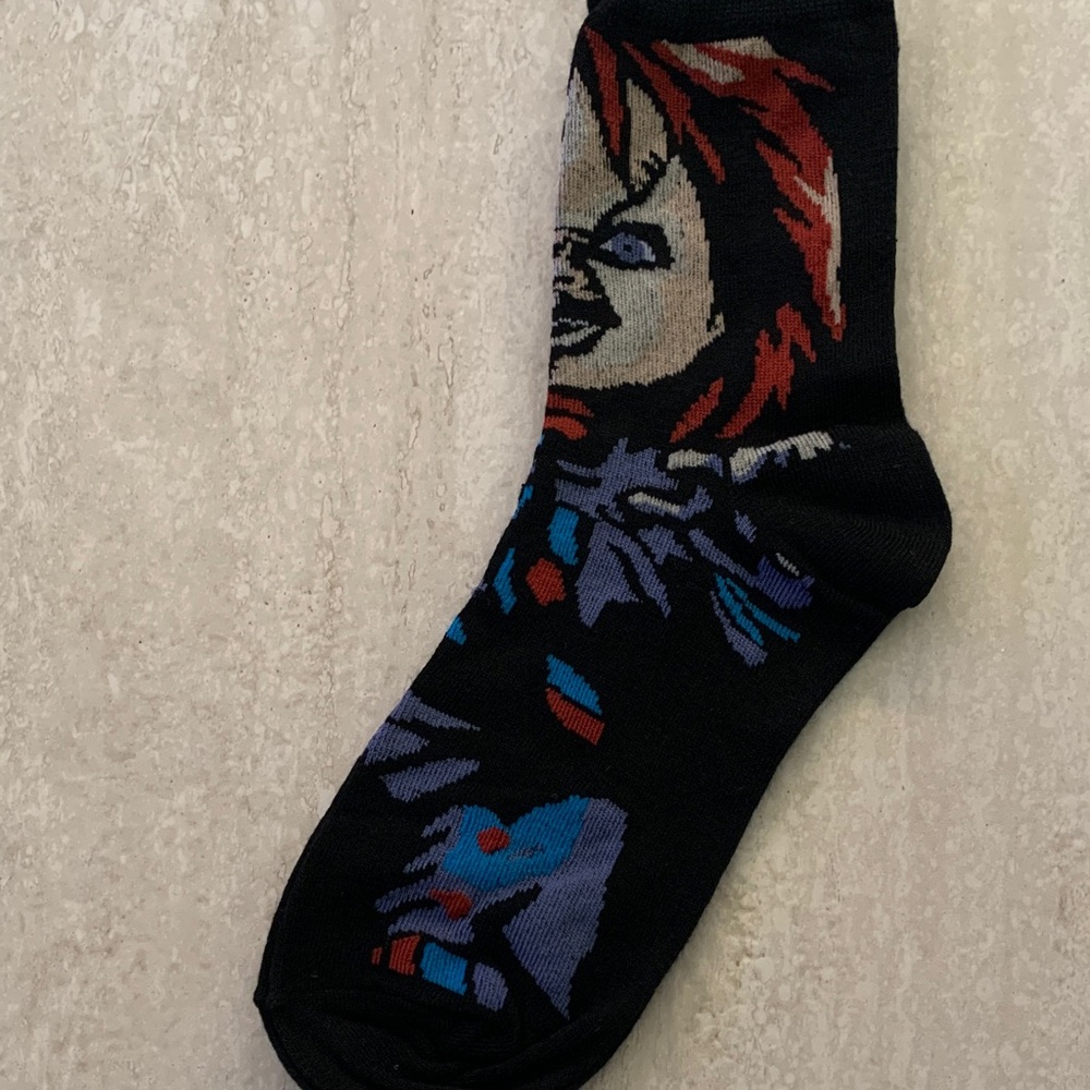 Black Graphic Men's Sock